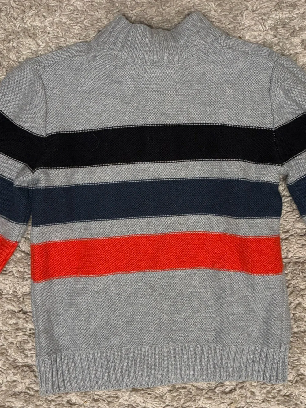 Gymboree Toddler Boys Gray Striped Knit Henley Sweater Size 2T
